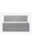 Nudge PU Foam Polycotton Washable Cover 2 Seater Sofa/Bed Silver (4Ft X 6 Inch Ft)